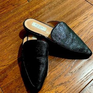 Steven New York Ladie’s Mules 7 Medium Black Patent - man made material
